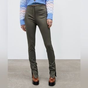 🤍 ZARA Stretch Slit Hem Vents Full Length Trousers